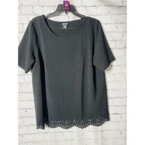 Torrid Women’s Black Short Sleeve Blouse, Size 0/L Top